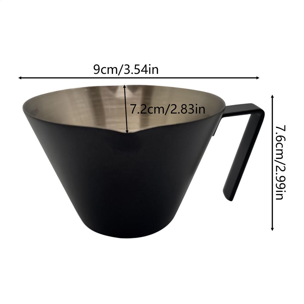 Coffee Measuring Cup Measurement Cup Stainless Steel Heat-Resistant Three Scale Beaker with Handle Double Spout Pitcher for