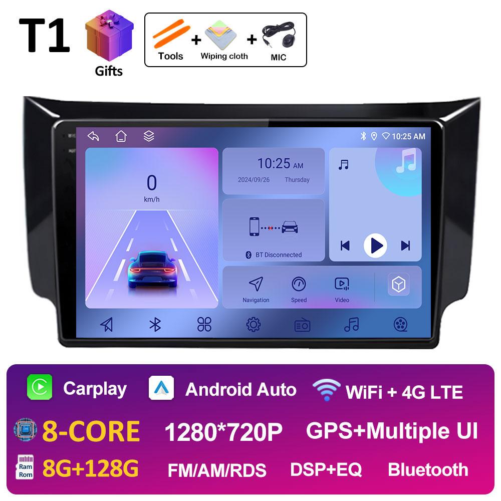 DSP Стерео Беспроводной Carplay Для Nissan Sylphy B17 Sentra 12 2012 2013 2014 2015 - 2018 WIFI Авто Аудио Видео Мультимедийный Плеер BT