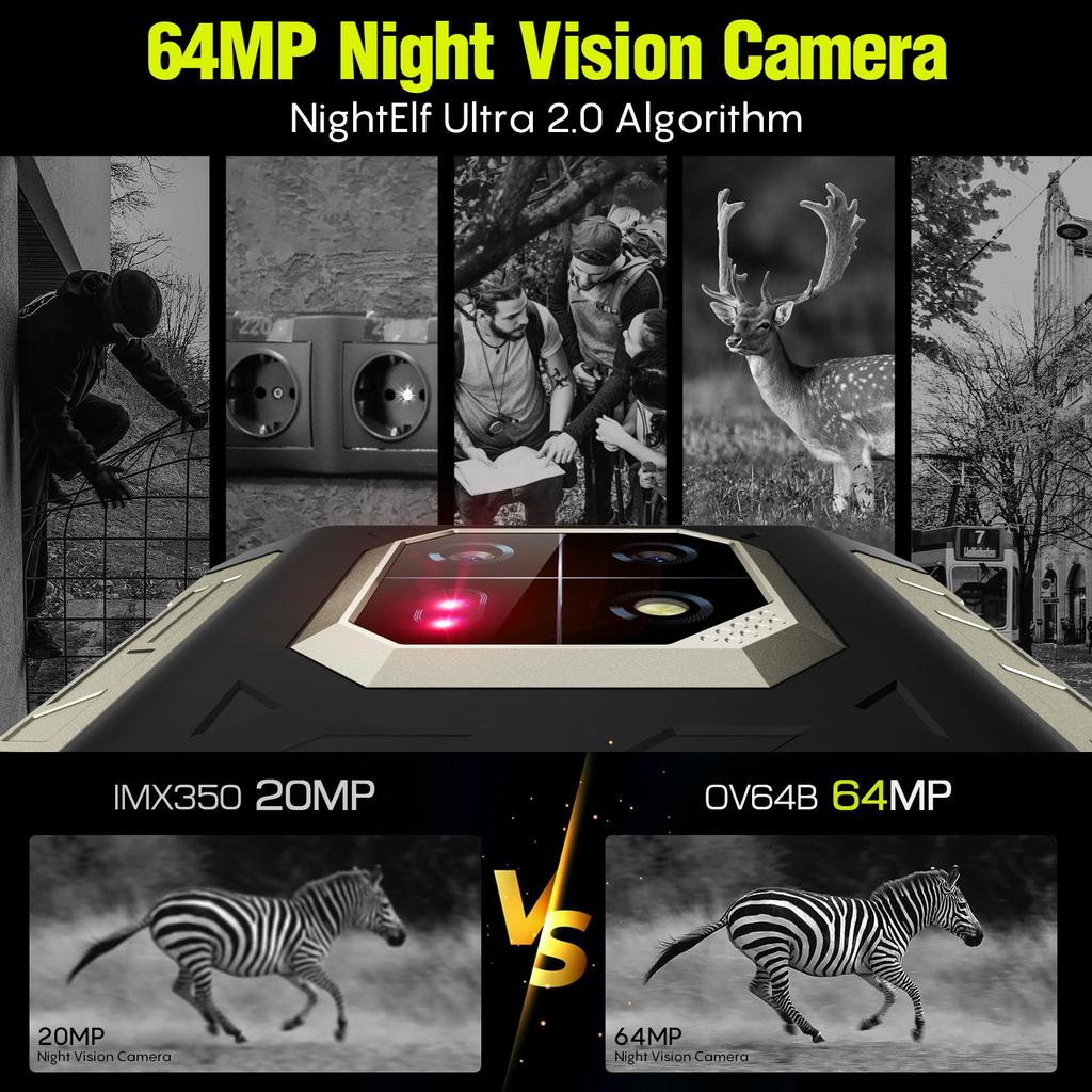 Ulefone Armor 22 Rugged Phone ,16GB (8GB+8GB) RAM ,128GB ROM , Android 13 NFC 64MP 4G Smartphone