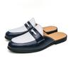 Fashion Summer Luxury Brand Slippers Men Casual Shoes Slip-on Fashion Platform Half Loafers Men Lightweight Leather Sandals Plus Size 46