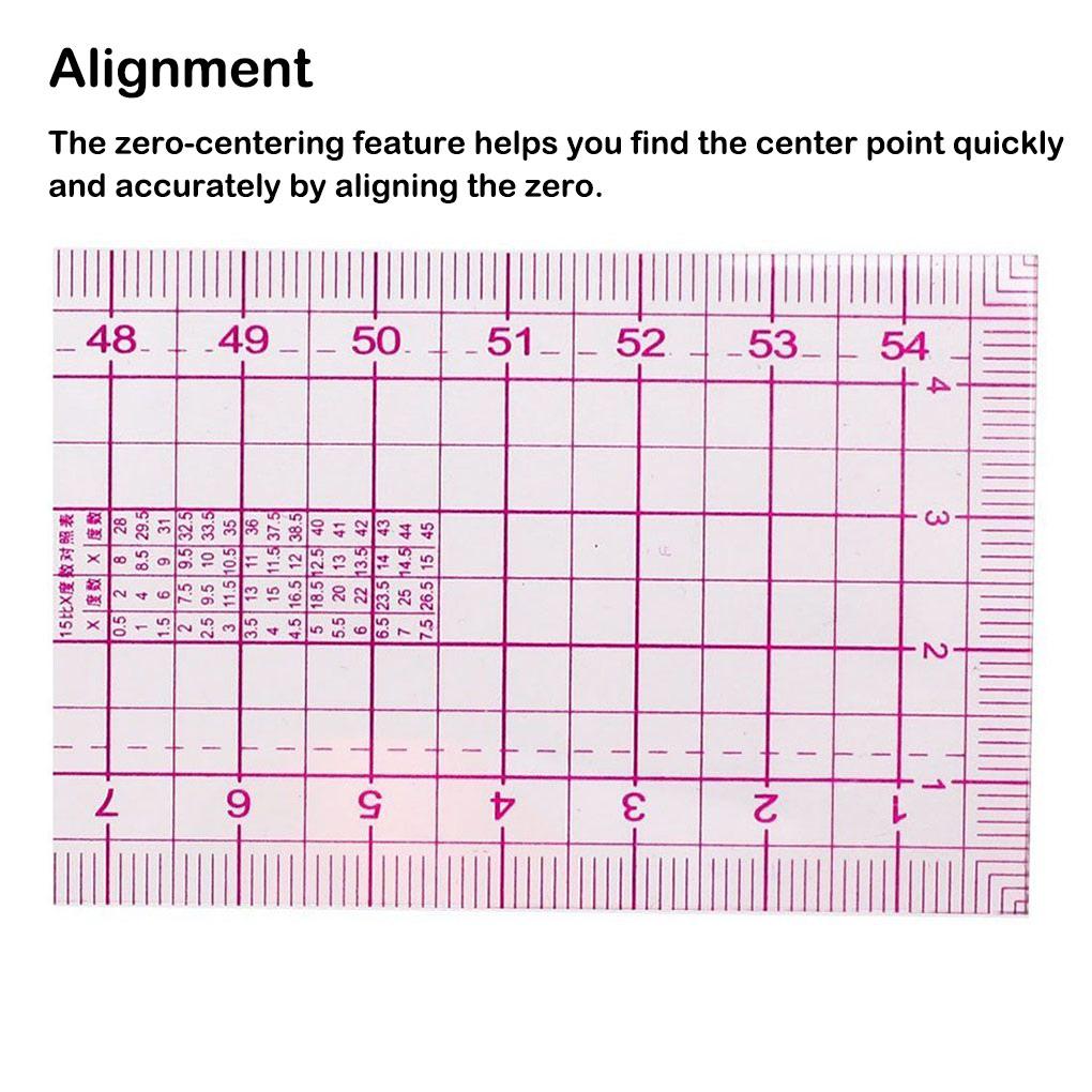 Швейная линейка двухсторонняя метрическая нулевая центрирующая маркировка для квилтинга пластиковая самодельная одежда пошив одежды чертежи чертежные принадлежности