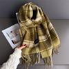 Literary And Artistic Autumn And Winter Gentle Retro Warm Scarf Women'S Shawl Versatile Commuter Fringed Fine Sand Imitation Cashmere Scarf