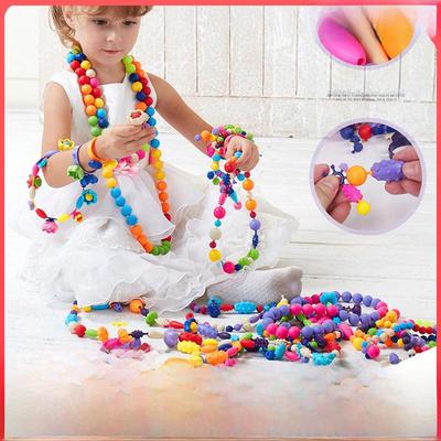 Детский набор для самостоятельного изготовления бусинок Pop Beads: Образовательная головоломка по изготовлению ожерелий и браслетов
