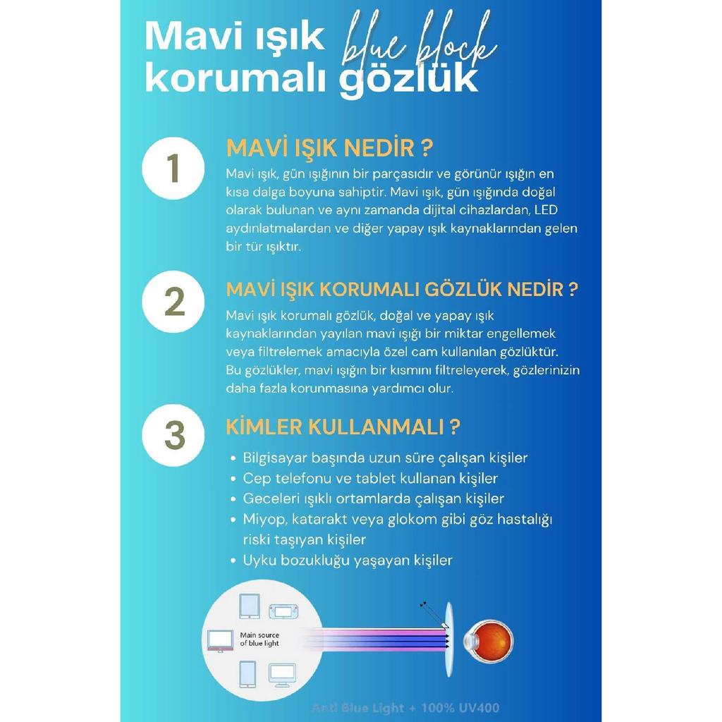 Gina, популярные прозрачные очки синего цвета большого размера с защитой от синего света