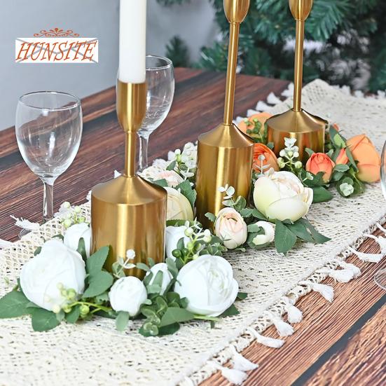 2шт реалистичная гирлянда-подсвечник, искусственный венок для дома