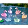 Creative Night Light Pink Flamingo Resin Ornament Cute Luminous Figurine For Desk