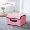 Non Woven Fabric Storage Box Household Fold-able Storage Basket Portable With Lid And Handle For Toys Underwear Cosmetics