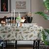 Tablecloth French Retro Embroidery Contrasting Color Dining Table Cloth Jacquard Rectangular Tablecloth Atmosphere