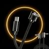 60 Вт, угловой 90 градусов, USB C на USB C PD Кабель, Type C Data Cable, Нейлоновая оплетка, для iPhone 17 Pro, Samsung, Шнуры для быстрой зарядки