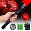 10000Lumens 3xled Green/Red/White LED Flashlight 1 Mode Tactical Hunting Light+Rail Mount+Remote Switch+3*18650+USB Charger