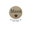 Крафт Наклейки Merci Французские Наклейки Спасибо Наклейка-печать для Подарочной Упаковки Конверта Канцелярские Наклейки