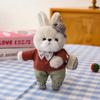 Rabbit Family Bunny Keychain with Clothes Plush Rabbit Key Ring  Car Key Chain