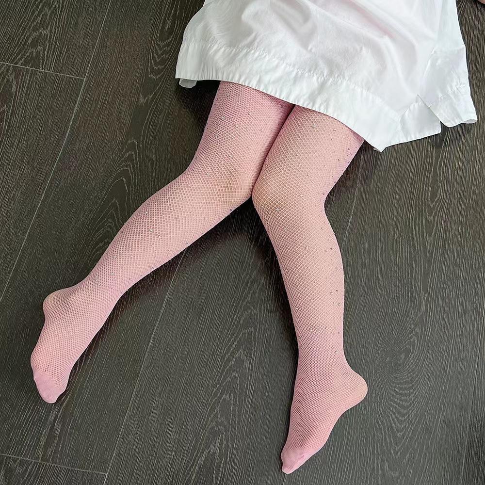 Колготки с пайетками в горошек, модные чулки для девочек