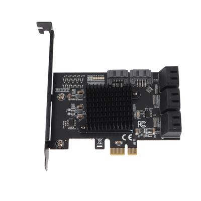 Карта SATA PCIE со встроенным интерфейсом PCI‑E 1X, 8 выходных интерфейсов SATA3.0, карты расширения для Win 10