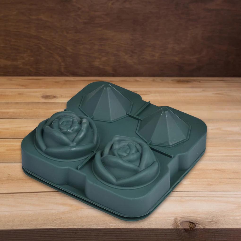 Форма для льда в форме куба в форме геометрической розы. Съемные формы для приготовления крема. Холодные напитки. Напитки. Шоколад. Конфеты. Принадлежности.