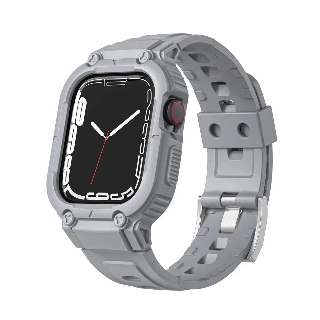 Ремешок с чехлом для Apple Watch 45 мм 49 мм 44 мм 41 мм 40 мм Браслет ТПУ для Iwatch Ultra 7 8 6 5 4 Ремешок на запястье Спортивный ремешок Аксессуары