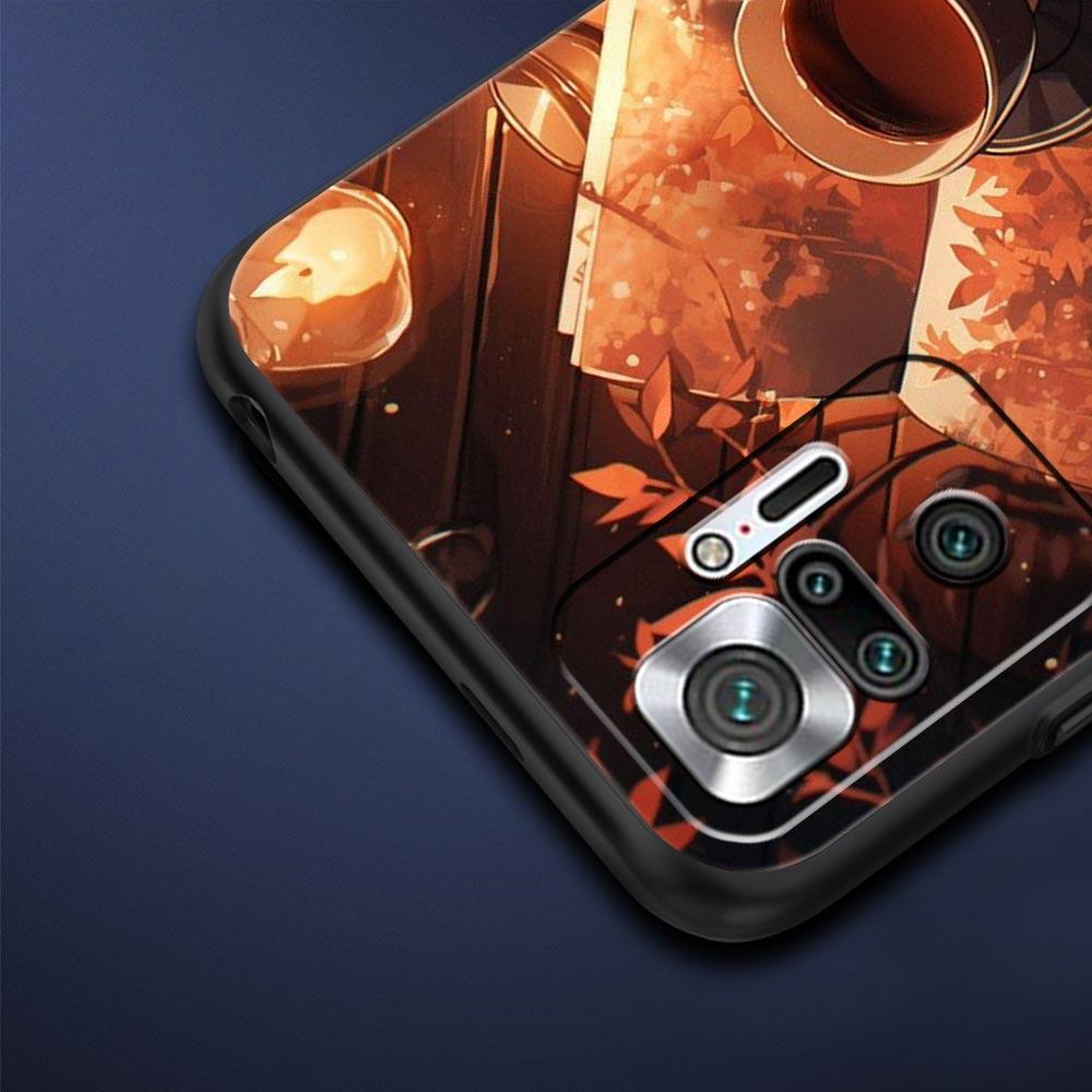Чехол для телефона 'Тыква Осенние Листья Кофе' для Redmi 14C 10C Note 15 14 13 12 10 11 K40 Pro Plus 5G Мягкий ТПУ Ударопрочный Capas