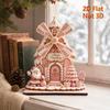 Деревянные праздничные настольные украшения Рождественский ornament-ветряная мельница, 2D вращающееся украшение, Праздничный ornament-Санта для офисного центрального стола, каминной полки