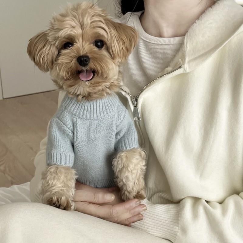 Pet Knit Sweater Winter Warm Dog Jumper With Bear Print Polar Fleece Small Medium Large Dogs