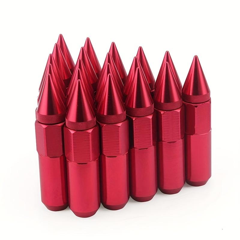 20Pcs M12X1.25 Spiked Aluminium 60MM Extended Tuner Wheels Rims Lug Nuts Racing