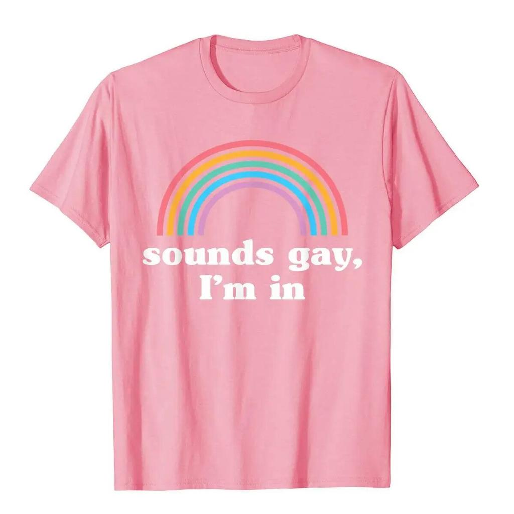 Футболка Sounds Gay I'm In, забавные футболки унисекс, хлопковые топы, футболки в консервативном стиле, каваи, одежда унисекс