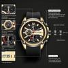 Megir Chronograph Men Sport Watch Male Silicone Automatic Date Quartz Watches Mens Luxury Brand Waterproof Relogio Masculino