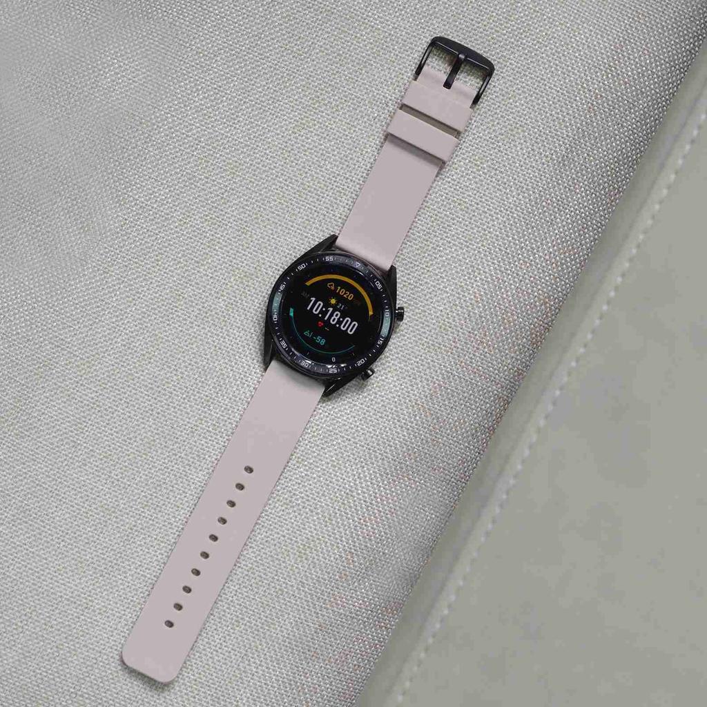 Rubber Strap Silicone 21mm Waterproof Watch Replacement Strap Quick Release Rubber Watch Band Buckle [WOCCI] Pink/Black