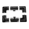 6 Pcs ABS Plastic Corner Bracket Solar Panel Roof Drill Free Mount for RV Boats Motorhomes Buses Black