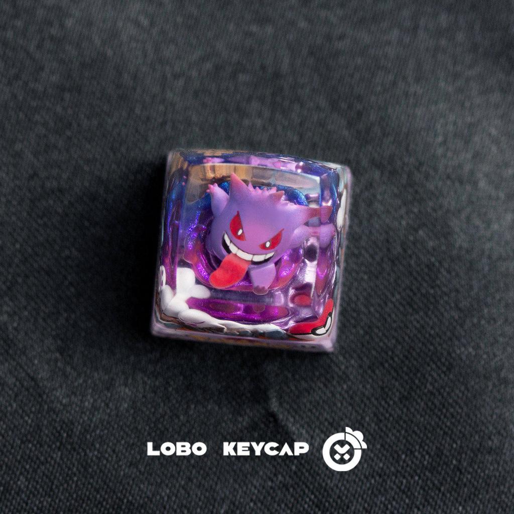 PokMon Gengar Snorlax  Keycap Anime Peripheral Mechanical Keycaps Single Cute Resin Dropping Glue  Keycap