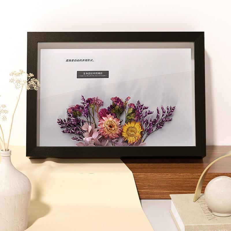 1pc Handmade Flowers Frames Picture Memory Case Artificial Board Photo Display Keepsakes Bouquet