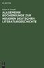 Книга Allgemeine Bucherkunde Zur Neueren Deutschen Literaturgeschichte