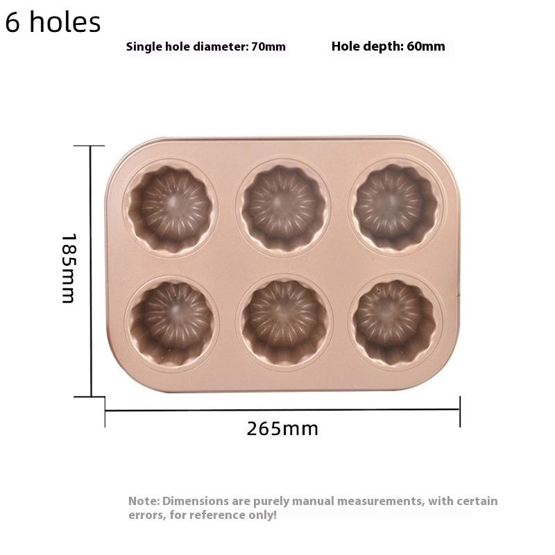 1/4/6/9 Отверстий Форма с Антипригарным Покрытием Форма для Торта Маленькая Форма для Маффинов Форма для Кексов из Углеродистой Стали Форма для Выпечки Кондитерская Форма Мини-Подставка для Кексов