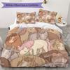 All Over animals Pattern Bedding uilt Set uilt Cover Pillowcase Home Decoration Birthday Gift (1 * duvet cover + 2 * pillowcase without core)