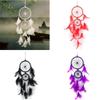 Feather Pendant Decoration Ornament Car Pendant Feather Wind Chimes Decor DIY Handmade Dream Catcher Material Kit