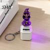 Halloween Pumpkin Keychain Fidget Toy with LED Light, Ghost Skull Sound Type-C Charging Button, USB Rechargeable Stress Relief Pendant for Kids,