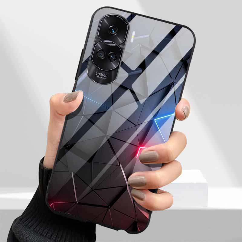 Закаленное Стекло Жесткий Чехол Для Honor 90 Lite 5G Чехол Милый Мраморный Funda Coque Для Honor 90 Pro Honor90 90Lite 90Pro Оболочки Телефона