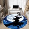 1PC Moon Witch Office Round Area Rug, Indoor Mat Suitable For Office, Under Office Chairs Bedroom Living Room Home Decor, Room DecoT1223051