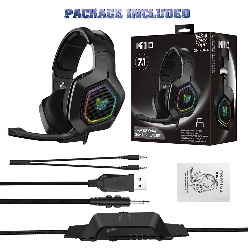 Проводные наушники ONIKUMA K10 Игровая гарнитура
