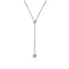 [C6339] - Silver Necklace 'Fireflies' Silver White (rhodium-plated) - 63x6 Mm
