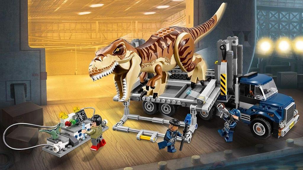 LEGO Jurassic World Transport 75933 Игровой набор с динозаврами, 609 деталей, грузовик T-Rex,
