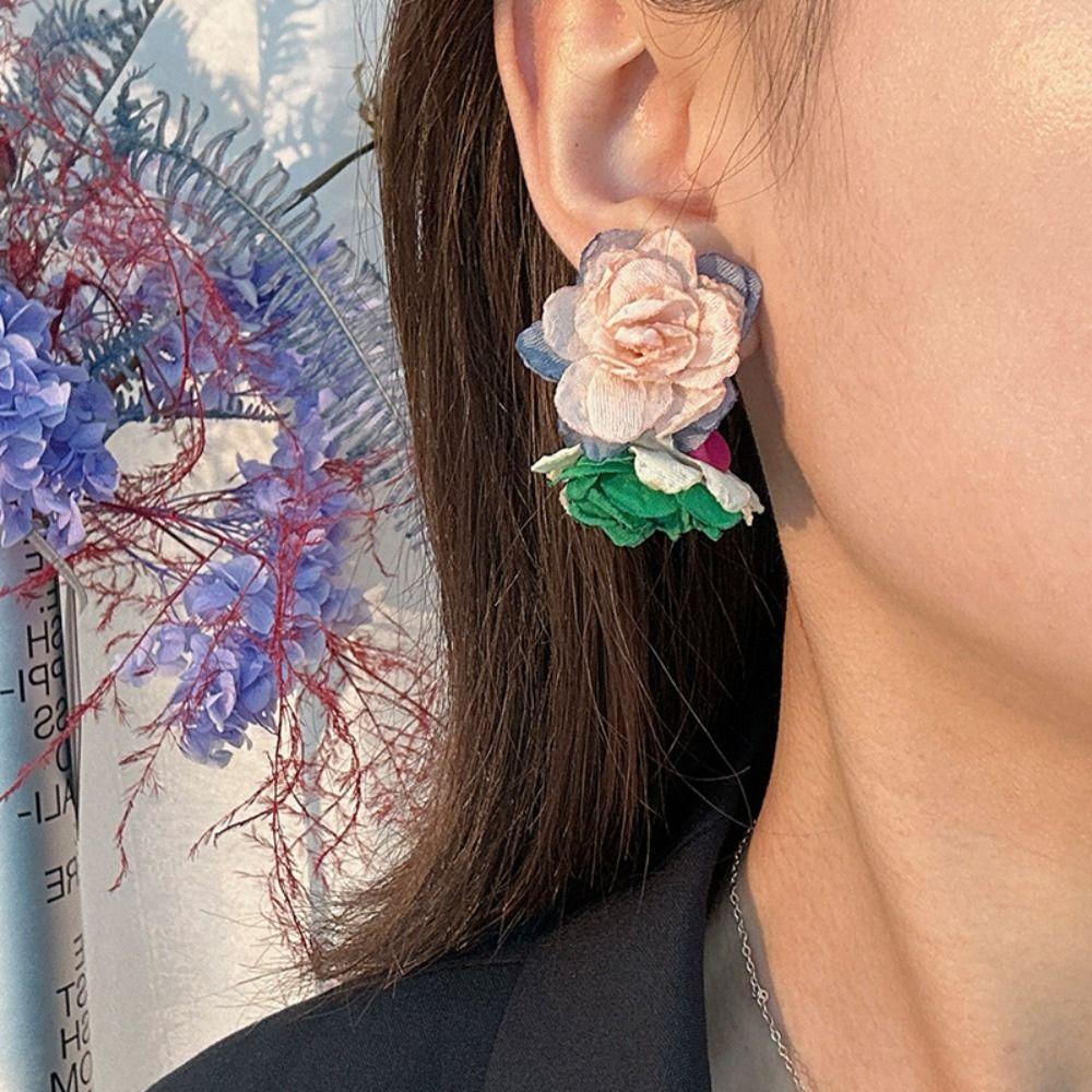 Flower Beach Bohemian Flower Drop Earrings Fresh Earrings Women Earrings Korean Style Jewelry