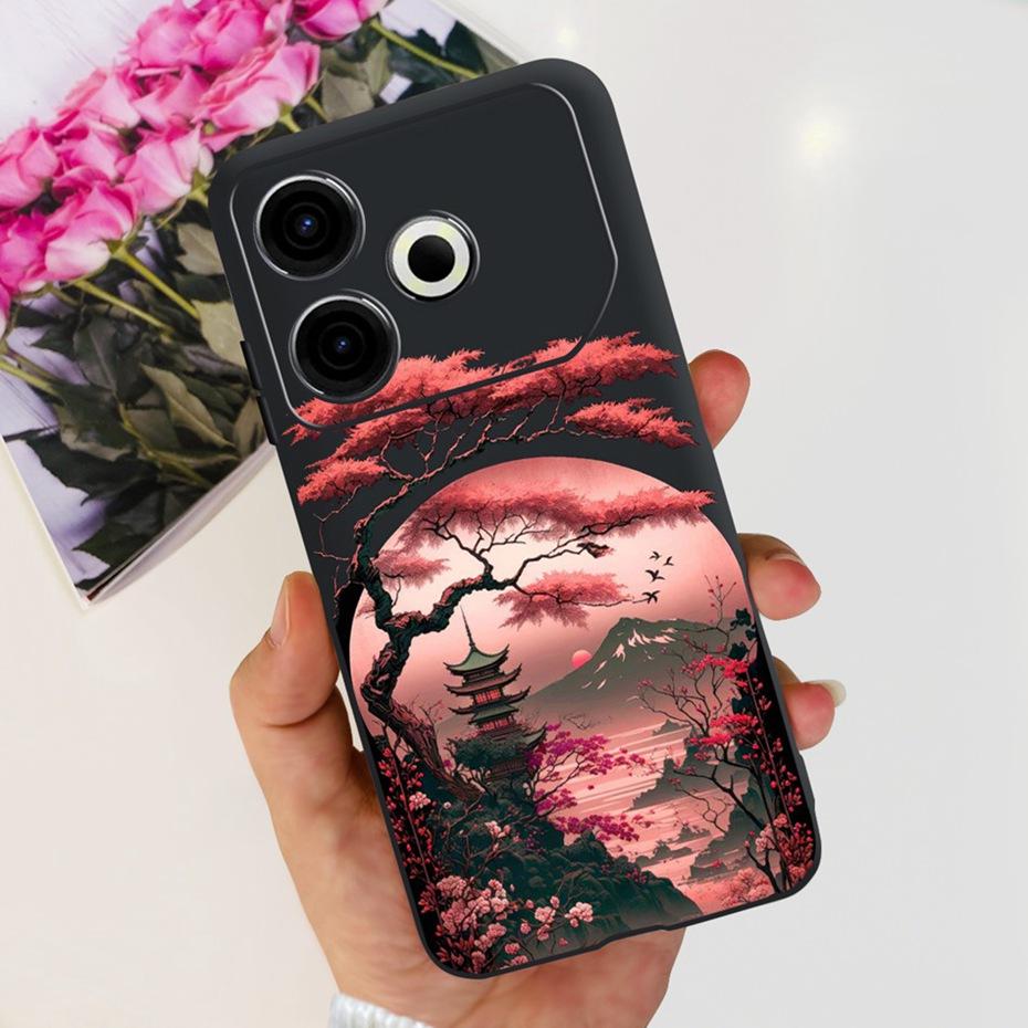 Модный Чехол 2024 года Для Tecno Pova 6 Neo Черный Силиконовый Мягкий ТПУ Задняя Крышка Для Tecno Pova 6Neo 4G Чехлы Для Телефона