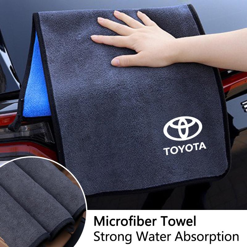 AOX1 Thickened Soft Car Wash Towels Cleaning Dry Cloth Microfiber Towel for Toyota Trd Hv Rz Rc C-Hr Yaris Camry Corolla Prius Rav4