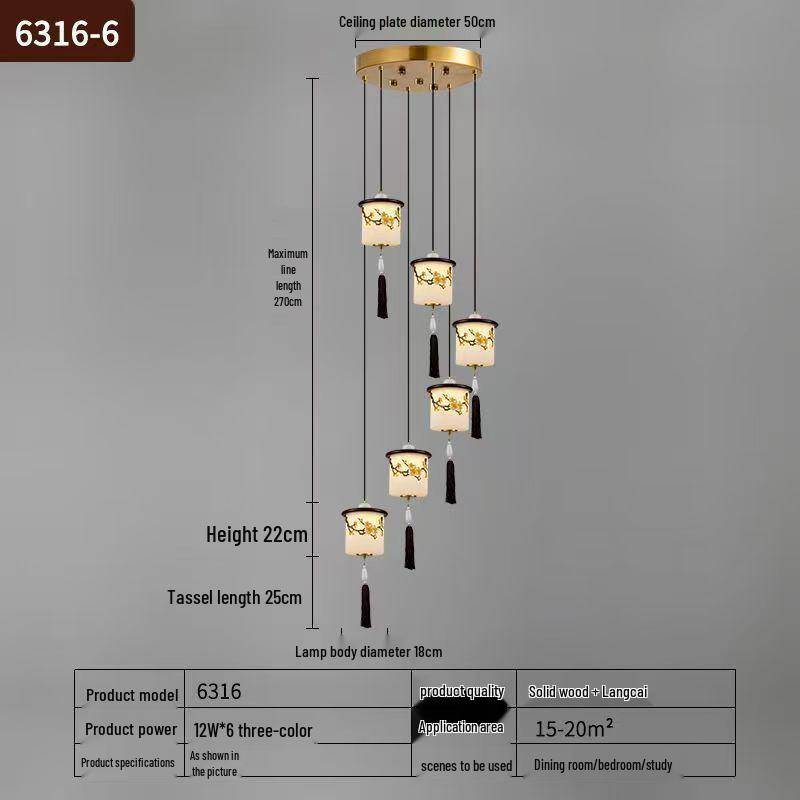 Современная китайская спиральная люстра для двухуровневых вилл и ресторанов