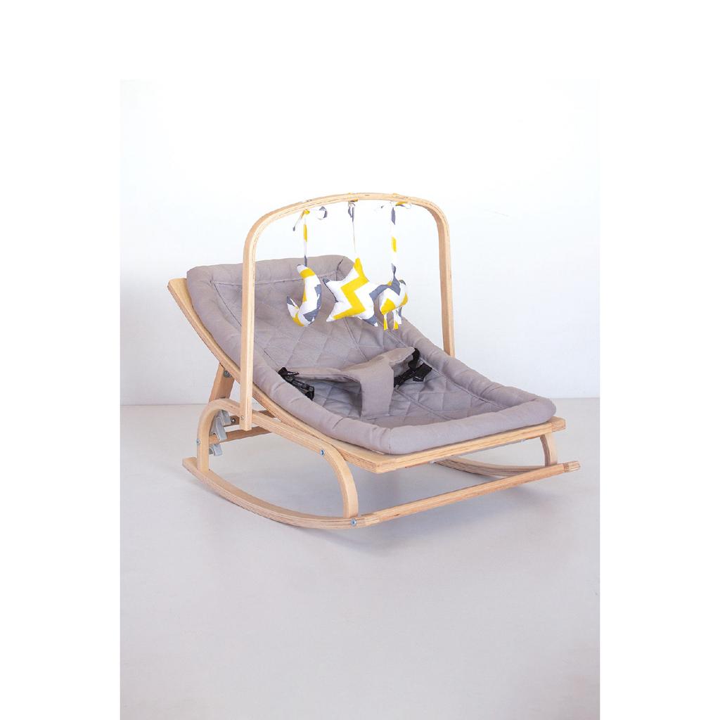 Рюкзак-кенгуру со ступенькой из натурального дерева - бежевый