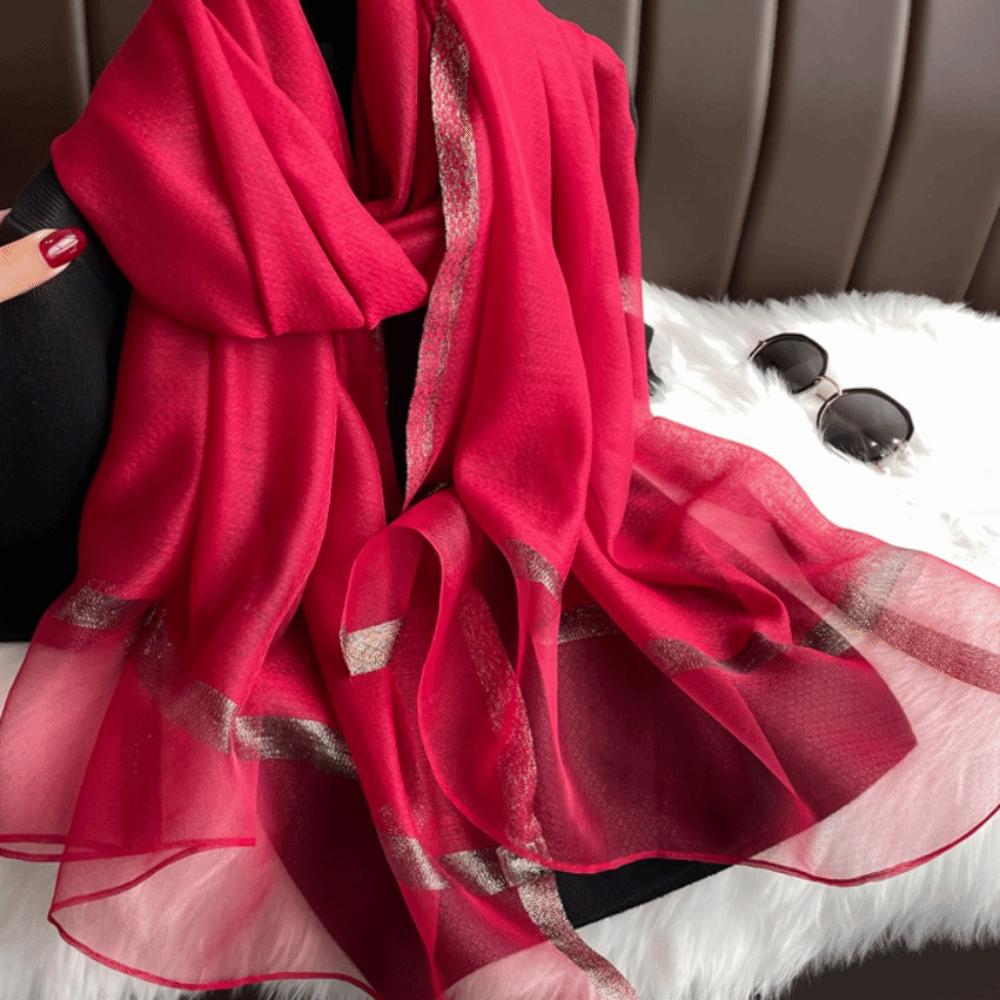 Thin Women Hijab Shawls Large Long Shawls Headkerchief Luxury Silk Scarf Ladies