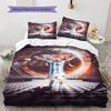 Messi Argentina Football Star Cosmic Art Print 3‑Pieces Duvet Cover Set Soccer Sports Bedding Set Bedroom Home Decor Without Pillow Core Comforter