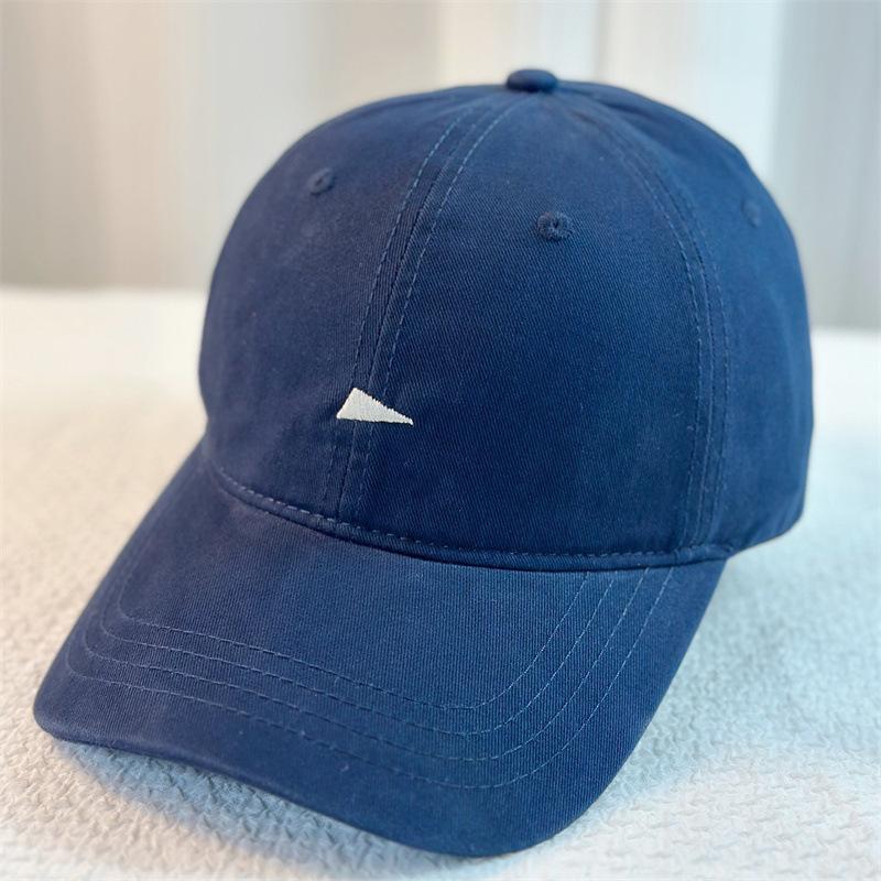 New embroidered inverted triangle baseball cap children spring and summer widened outdoor sunshade cap men's tide