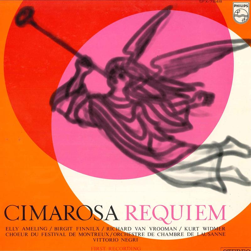 Виниловая пластинка ELLY AMELINGSOP. RICHARD VAN VROO CimarosaRequiem SFX7848 PHILIPS Япония Классика Б/У