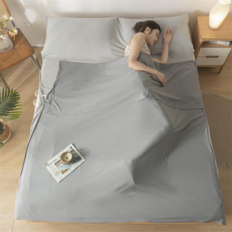 Мягкий портативный спальный мешок для взрослых класса А, легкий спальный мешок из промытого хлопка, грязеотталкивающая простыня для путешествий, отеля